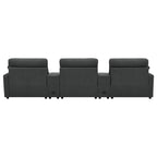 Collins 5-Piece Power Reclining Home Theater Seating Dark Grey