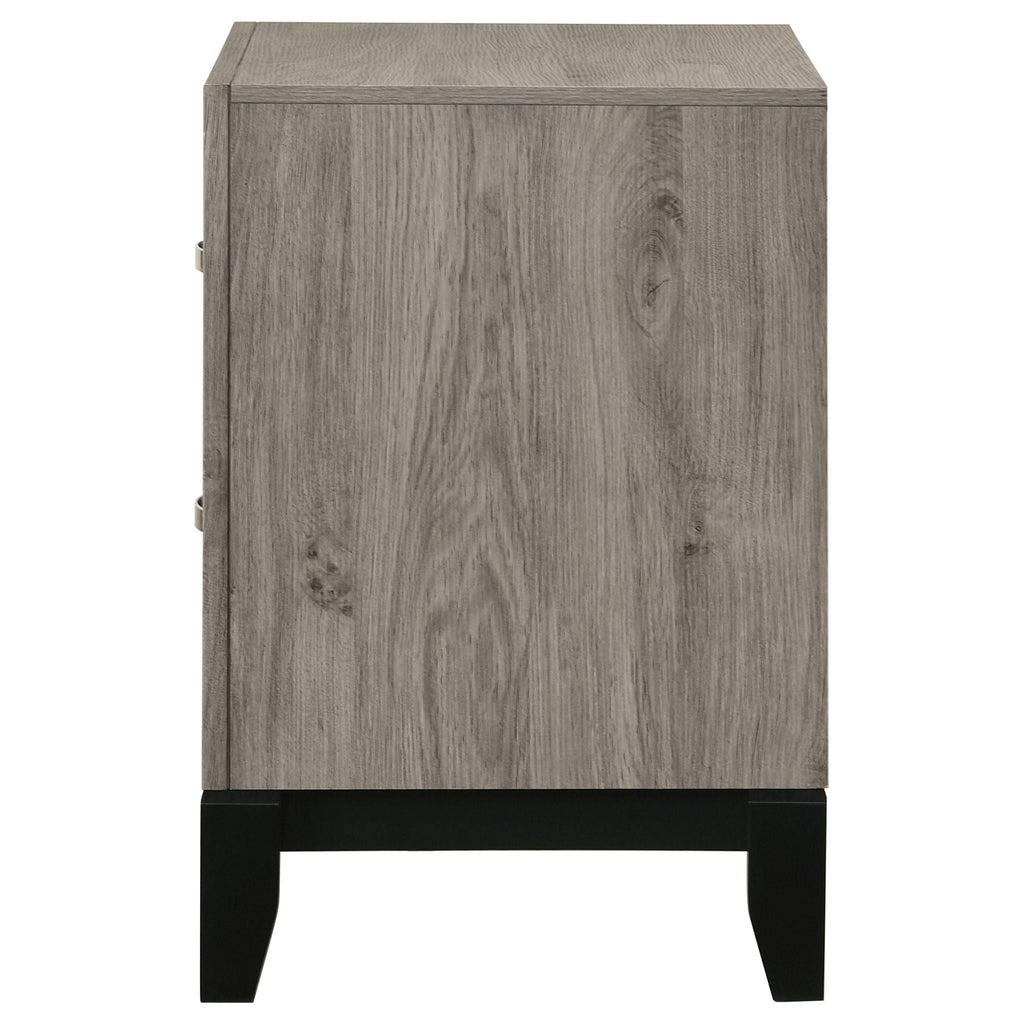 Valen 2-drawer Nightstand Bedside Table Light Taupe