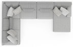 Logan - Upholstered Sectional With Comfort Coil Seating And Accent Pillows Included