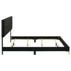Kendall Upholstered California King Panel Bed Black