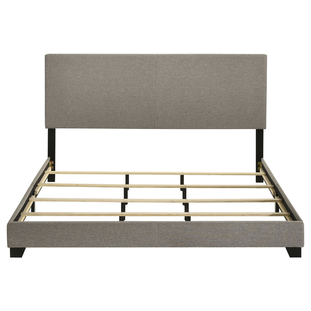 Dorian Fabric Upholstered California King Panel Bed Taupe