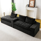 Modular Sofa, Convertible Twin Seat With Chaise Lounge