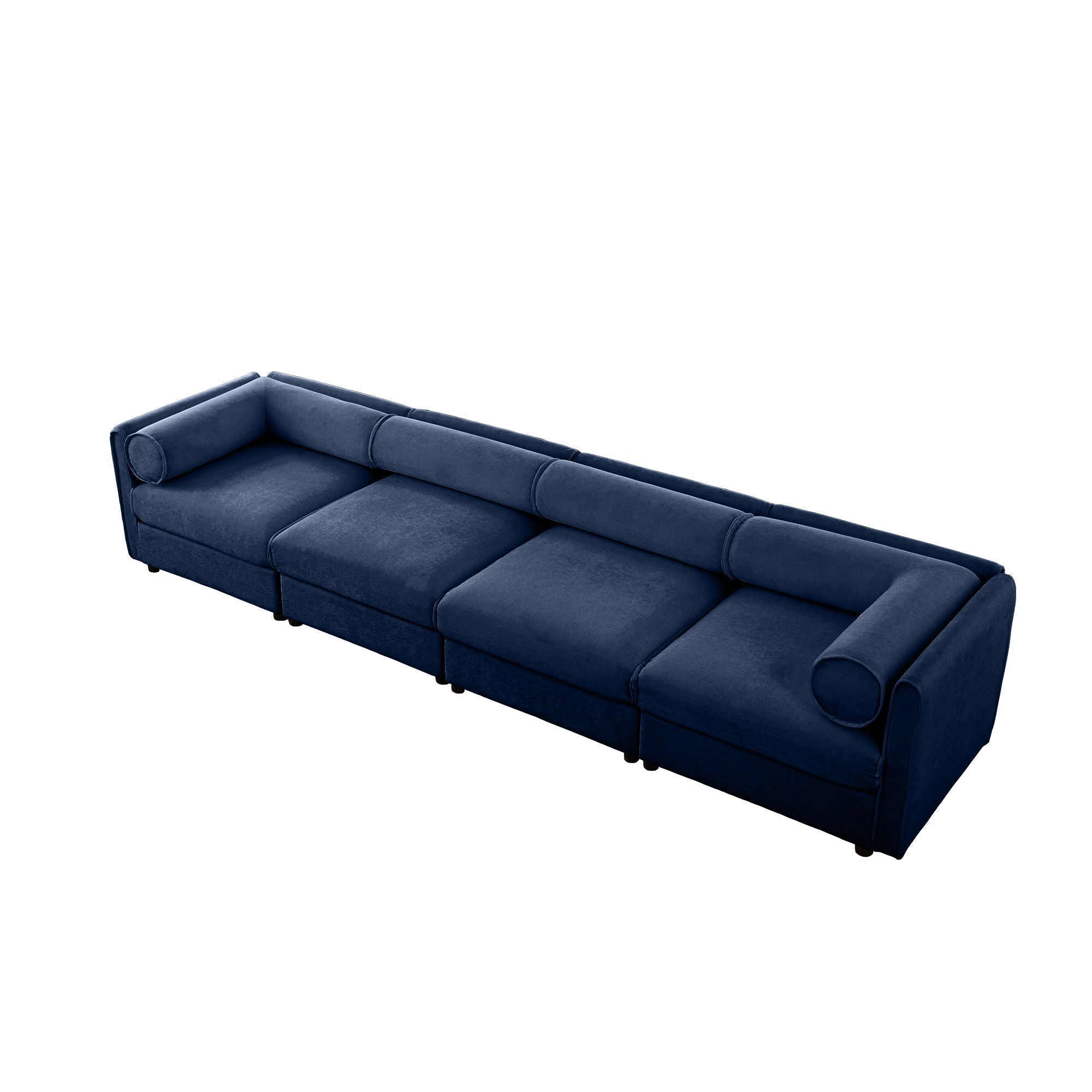Stylish Sofa With Storage Seat And Cylindrical Backrest