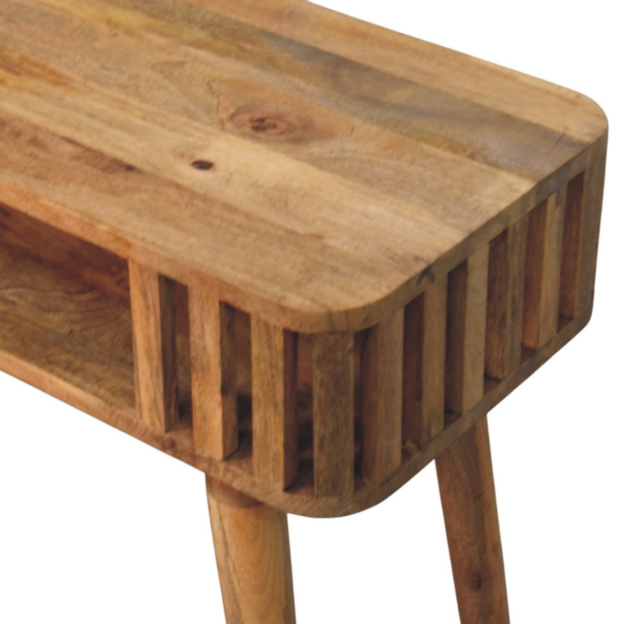 Slatted Console - Light Brown