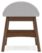 Lyncott - Home Office Desk Chair - Light Gray / Brown