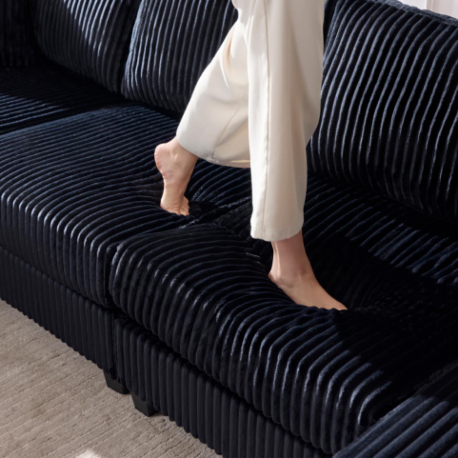 Convertible Sectional Sofa, Sleeper Oversized Living Room Lounge