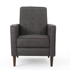 Macedonia - Button Tufted Fabric Recliner - Slate