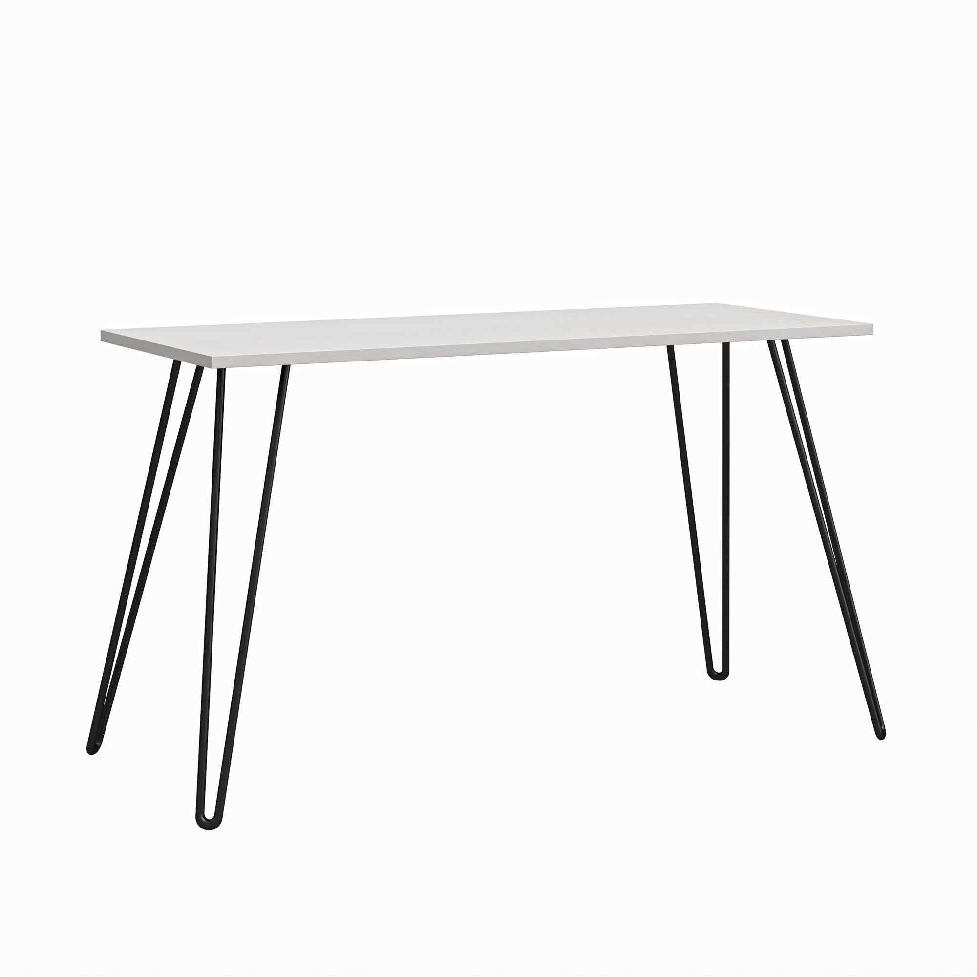 Writing Desk With Hairpin Legs For Study Or Work - White Oak