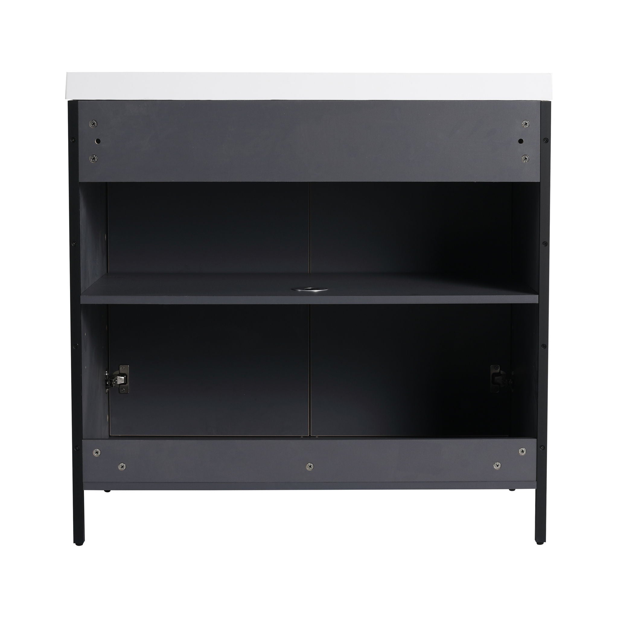 Contemporary Freestanding Bathroom Vanity With Adjustable Shelves