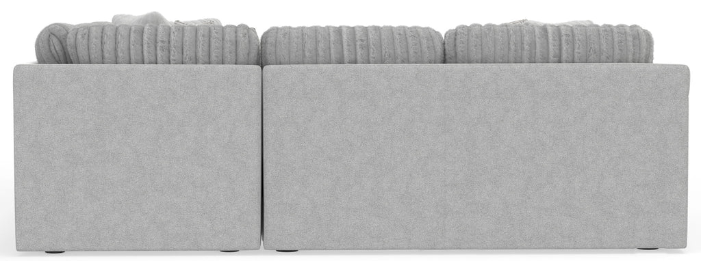 Logan - Upholstered Sectional With Comfort Coil Seating - 46" Cocktail Ottoman And Accent Pillows Included