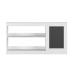 3 In 1 Bookshelf And Toy Storage Cabinet With Chalkboard, Organizer For Playroom Featuring And Spacious Storage - White