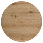 Kessler Round Sculptural Wood Coffee Table Light Oak