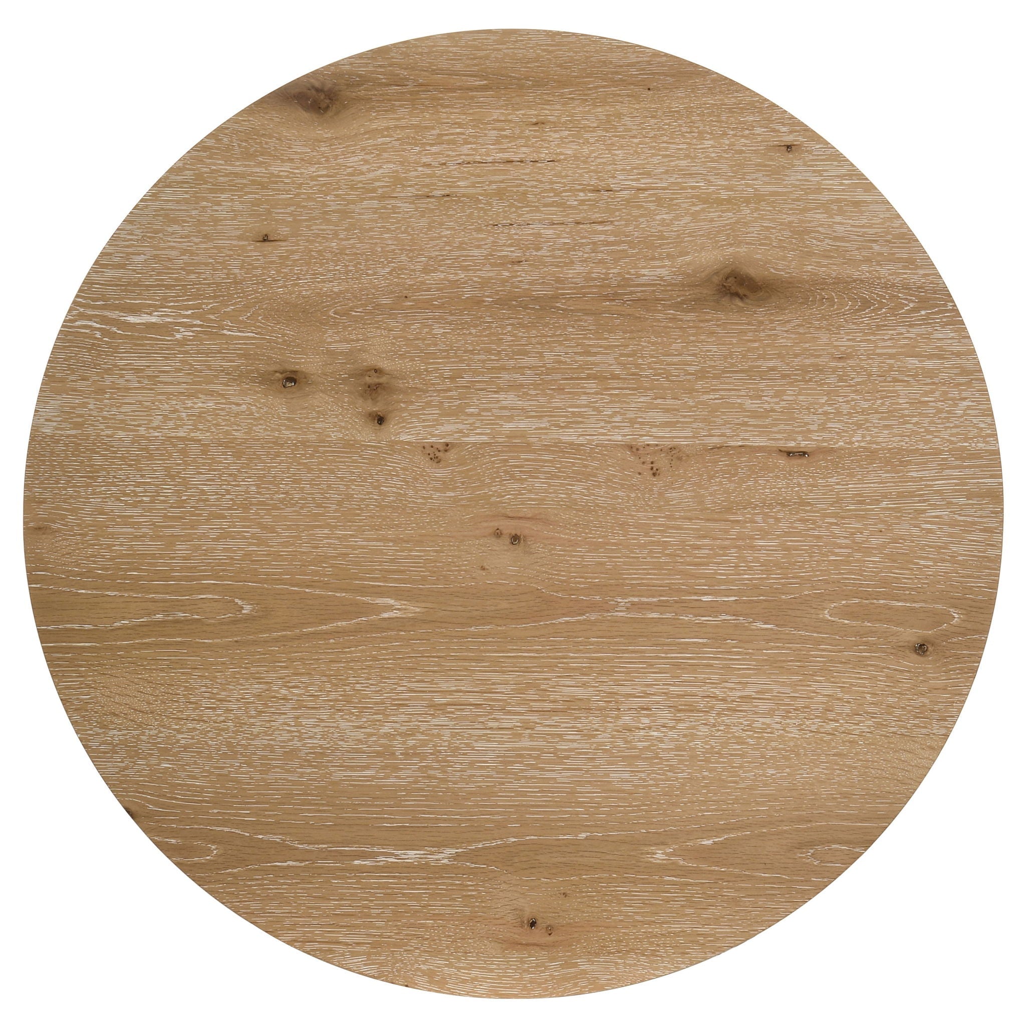 Kessler Round Sculptural Wood Coffee Table Light Oak