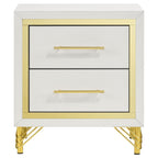 Lucia 4-piece Queen Bedroom Set Beige and White