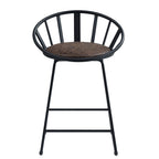 Zudora - Counter Height Chair (Set of 2) - Synthetic Leather & Black