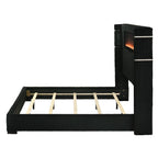 Garner - Bed With Fireplace, LED, Reading Light, Speaker, Bluetooth & USB