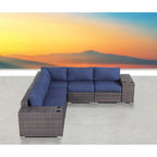 Modern Rattan Wicker Seating Group With Cushions