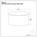 Whitney - Handcrafted Metal Storage Table