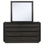 Leandro 8-drawer Bedroom Dresser with Mirror Burnished Black