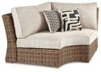 Beachcroft - Curved Corner Chair w/Cushion - Beige