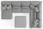 Titan - Sectional With Comfort Coil Seating, Cocktail Ottoman And Accent Pillows Included