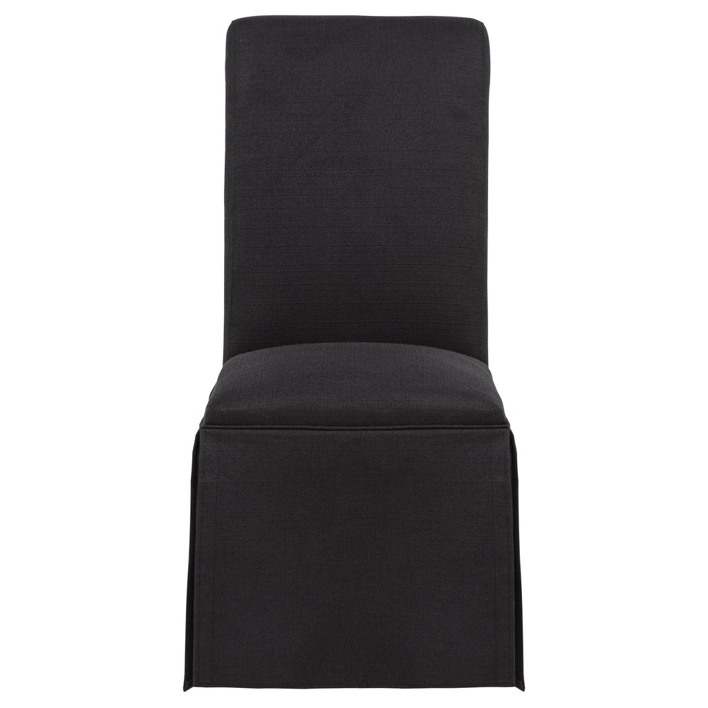 Shawna Upholstered Skirted Side Chair Black (Set of 2)