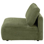 Elysia Chenille Upholstered Modular Armless Chair Green