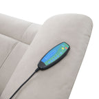 Chriki - Power Motion Recliner With Lift Heating Massage Chair - Beige