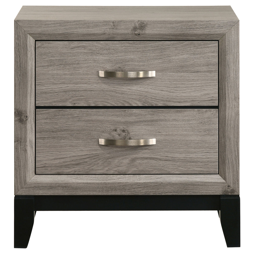 Valen 2-drawer Nightstand Bedside Table Light Taupe