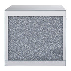 Noralie - 24" Square End Table - Mirrored & Faux Diamonds