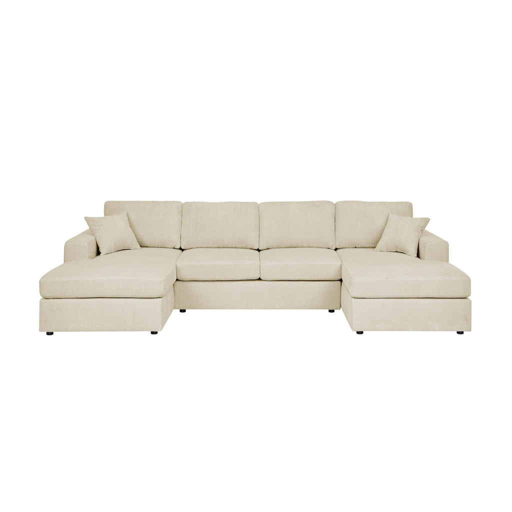 3 Piece Double Chaise Sectional Sofa