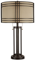 Hanswell - Metal Table Lamp  - Dark Brown