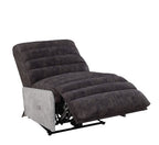 Okzuil - Power Motion Recliner - Two Tone Gray Top Grain Leather & Aluminum