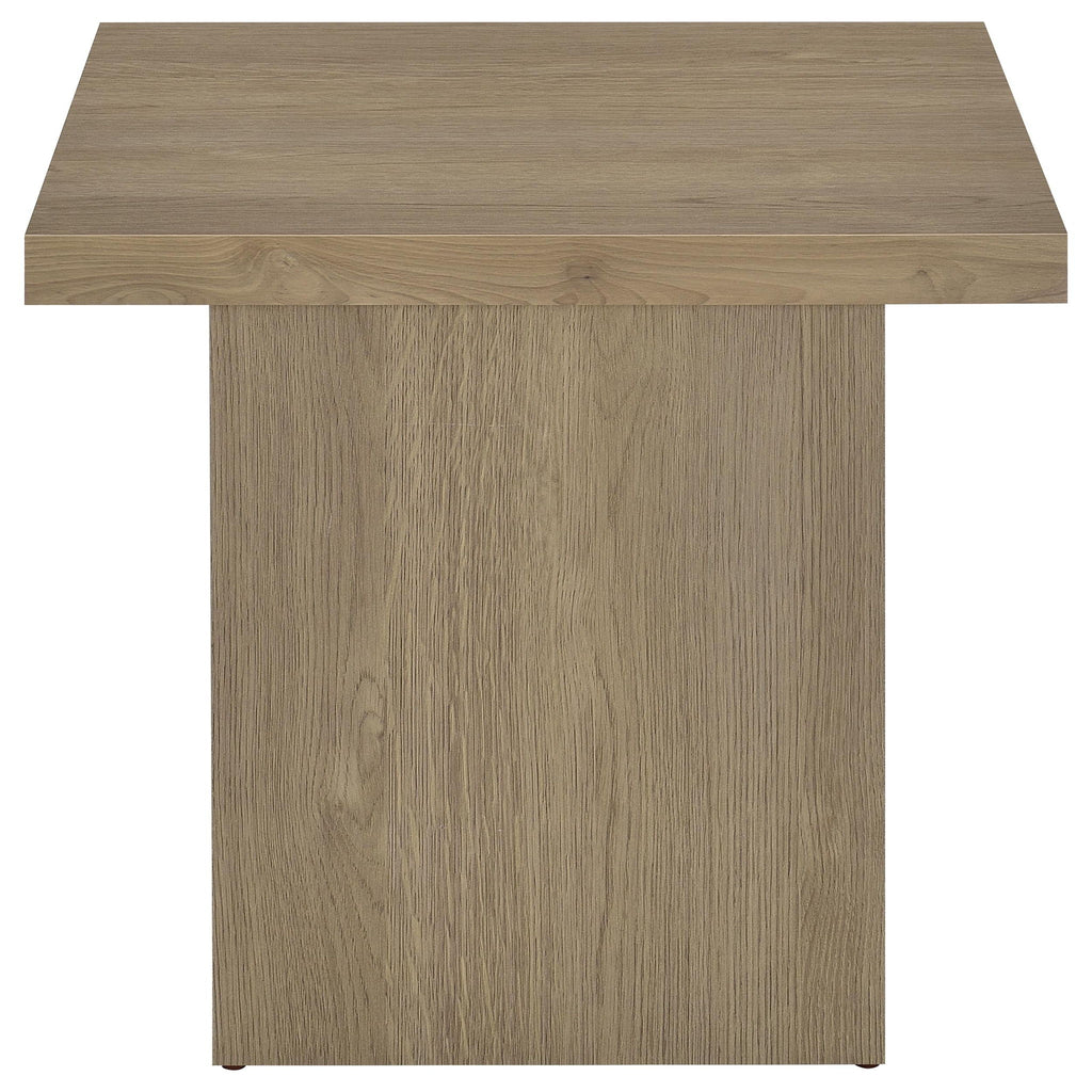 Devar 3-piece Square Cocktail Coffee End Table Set Latte