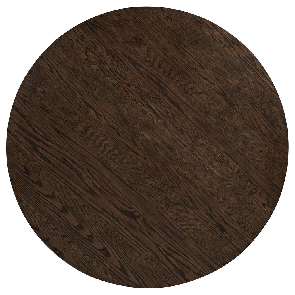Ridgewell 5-piece Round Pedestal Dining Set Dark Oak
