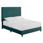 Tufted Upholstered Headboard Platform Bed