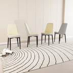 Modern Dining Chair With Cushions And Metal Legs