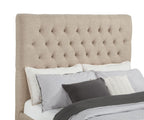 Chloe Upholstered Full Panel Bed Oatmeal
