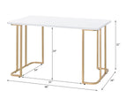 Estie - Writing Desk - White / Gold