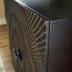 Fosterman - Accent Cabinet - Distressed Black
