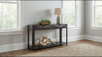 Marcelo Sofa Console Table with 2 Drawers and Shelf Coffee