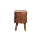 Modern Mini Rounded Entertainment Unit - Oak