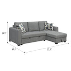 Pensole - Reversible Pop - Up Sleeper Sectional