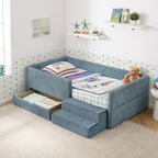 Safe Kids Bed With Guardrails And Storage