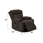 Lusio - Power Motion Recliner With Lift & Cup Holder - Brown