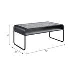 Raziela - Concrete Coffee Table - Black / Gray