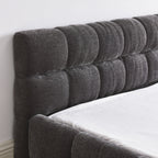 Modern Platform Bed Frame With Thick Fabric