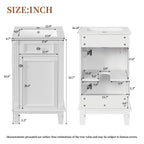 Bathroom Vanity With Sink, Soft-Closing Door, Adjustable Shelf
