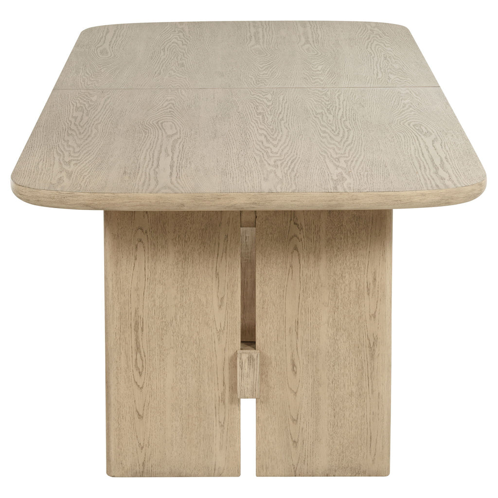 Kailani 110-inch Rectangular Wood Dining Table Beige Oak