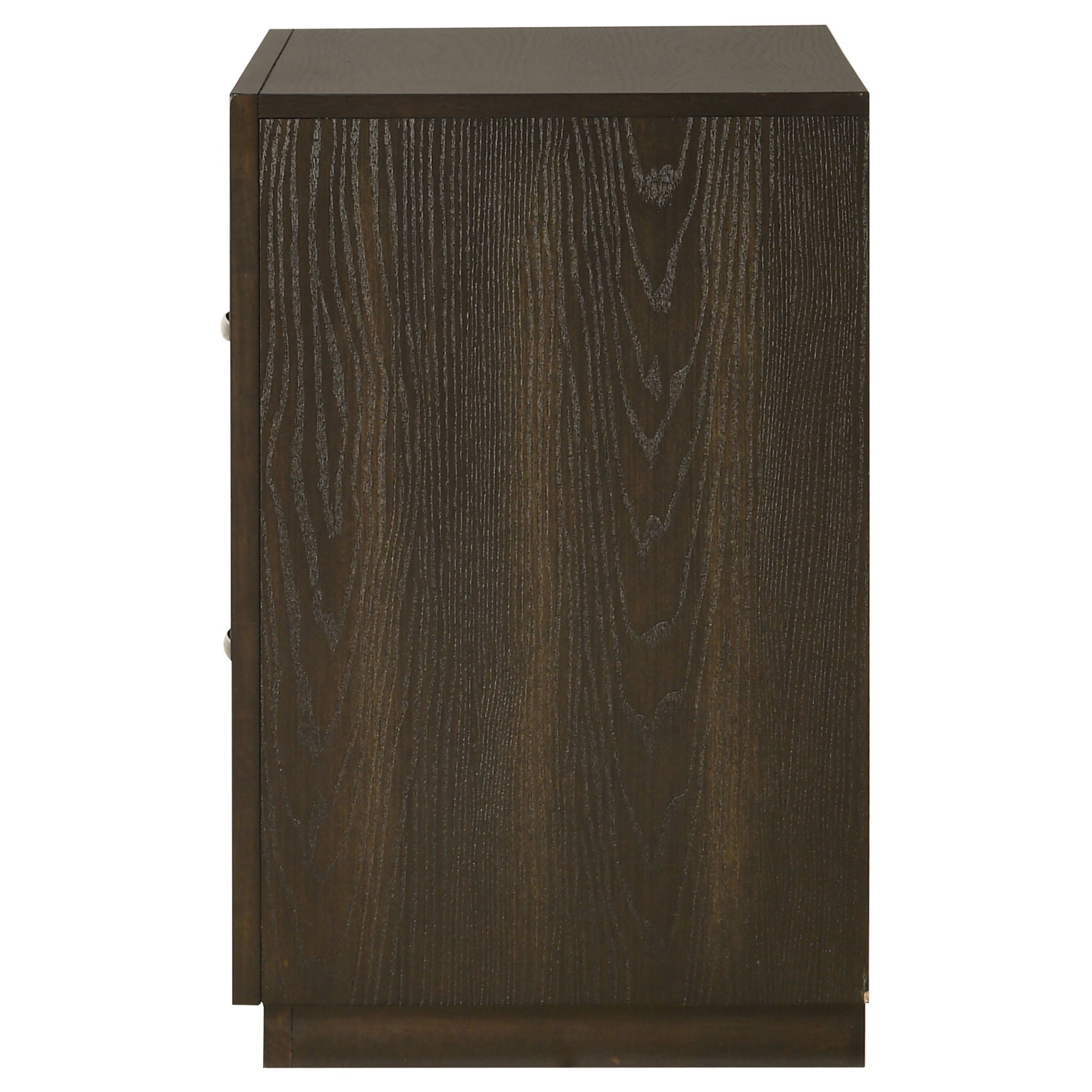 Atlas 2-drawer Bedroom Nightstand Bedside Table Dark Oak